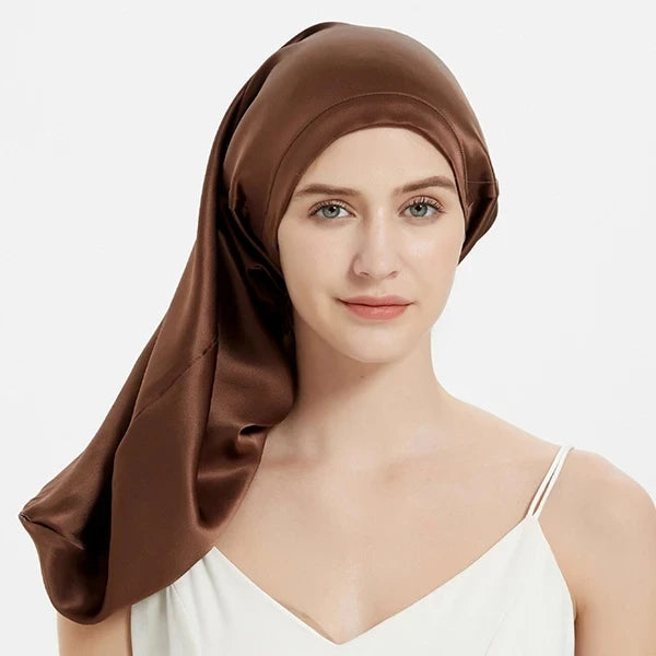 Bonnet en soie de mûrier — Café