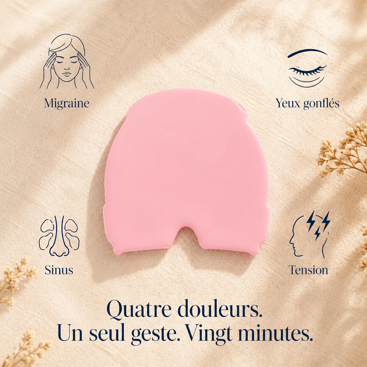 Le Masque Migraine — quatre douleurs apaisées en vingt minutes