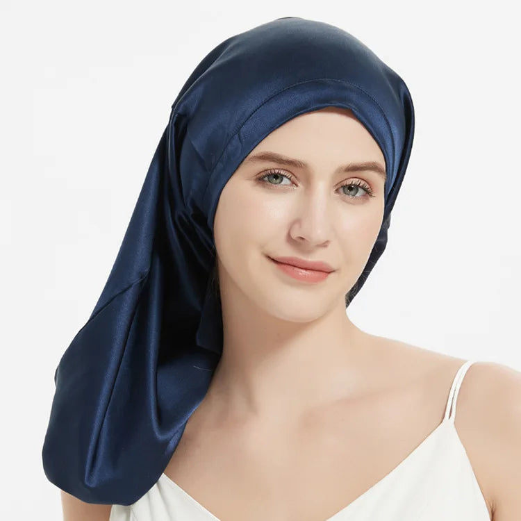 Bonnet en soie de mûrier — Bleu Nuit