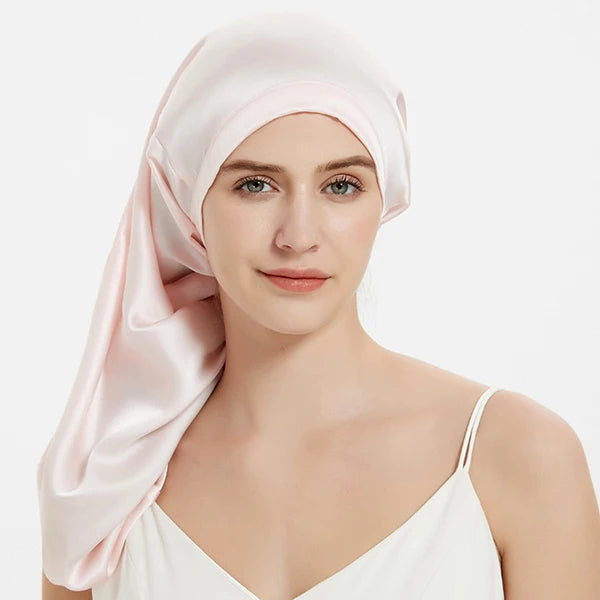 Bonnet en soie de mûrier — Rose