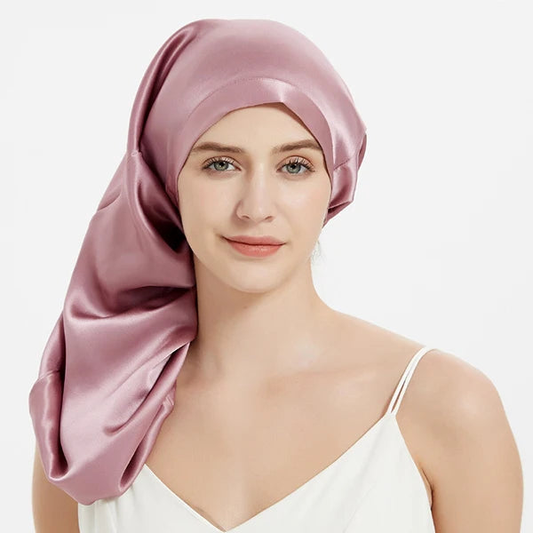 Bonnet en soie de mûrier — Rouge Cerise