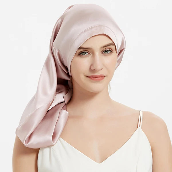 Bonnet en soie de mûrier — Rose Poudré