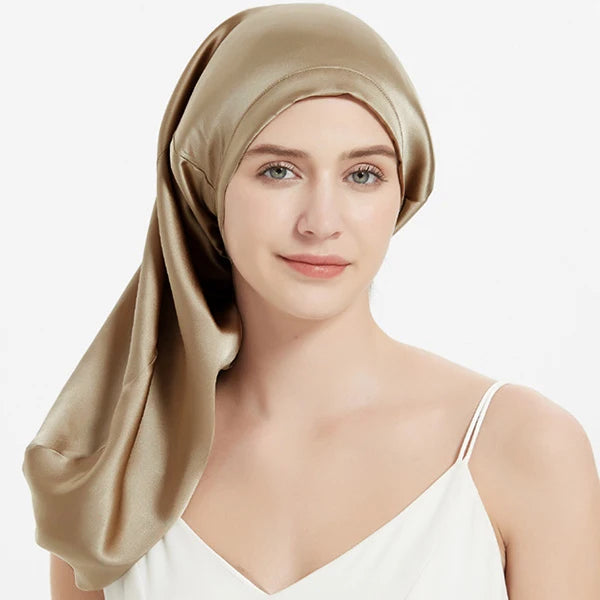 Bonnet en soie de mûrier — Taupe